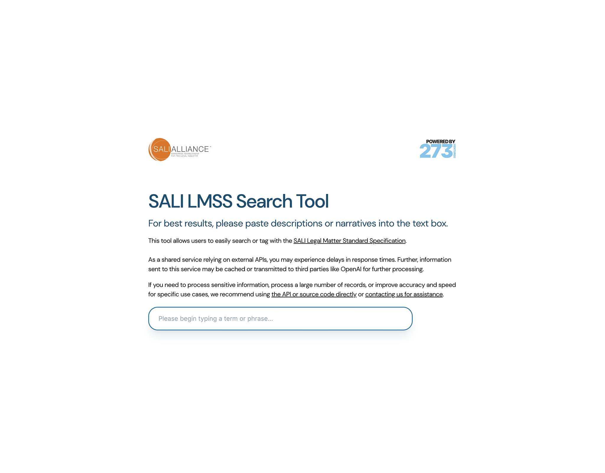 Collaboration with SALI for AI-Enabled Data