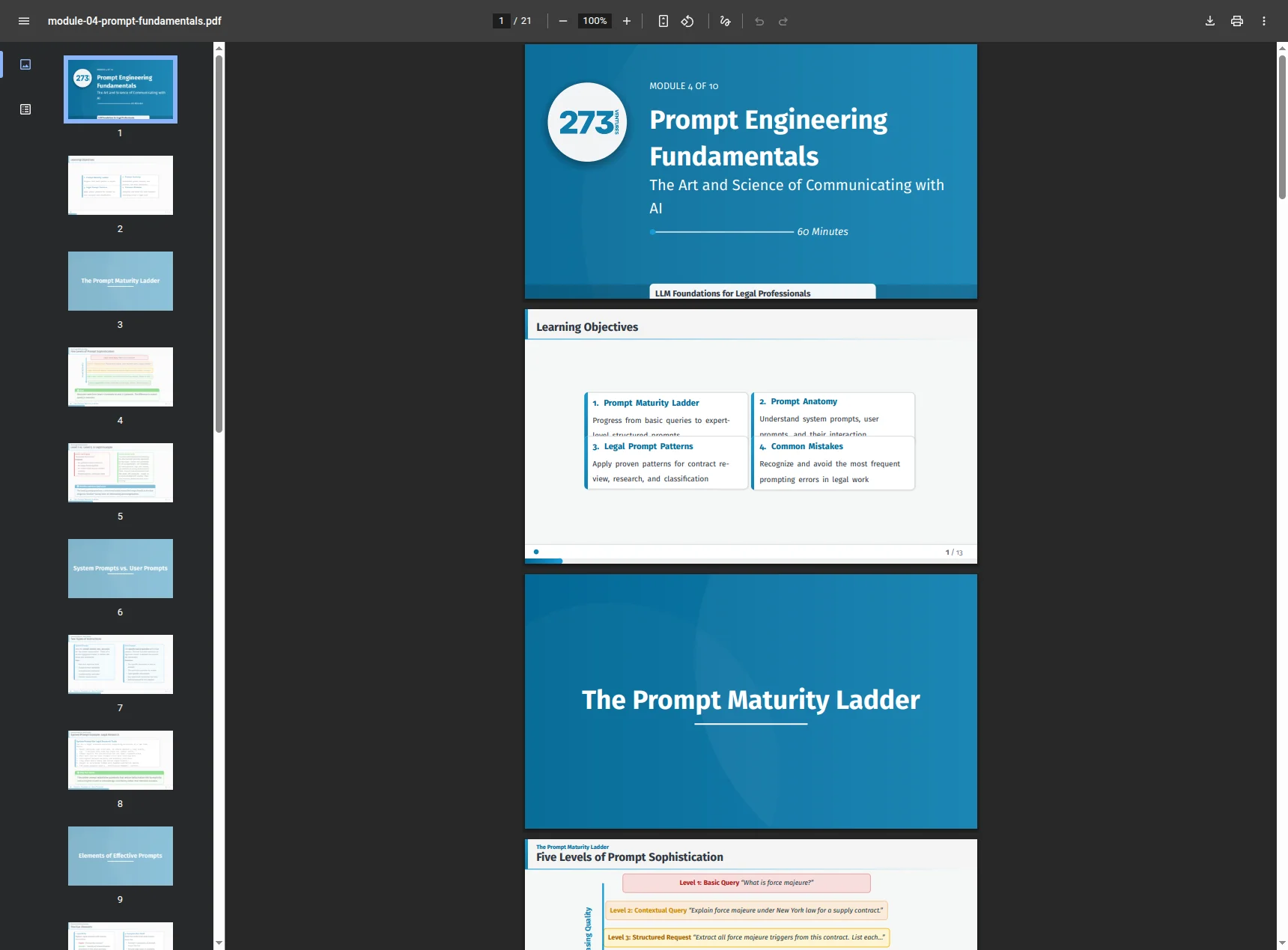 Module 4: Prompt Engineering Fundamentals slide title card